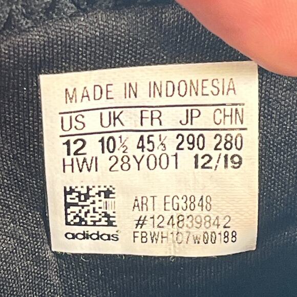 Adidas Cloudfoam Pure Black White Running Shoes Women's Size 12 Men's 10.5 - Picture 8 of 9